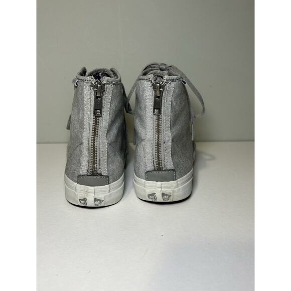 VANS Off The Wall Classic Skateboard Shoe Gray Purple Floral Women’s Size 9 - Picture 5 of 6